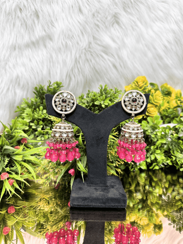 Chandrmukhi Hot pink Jhumki