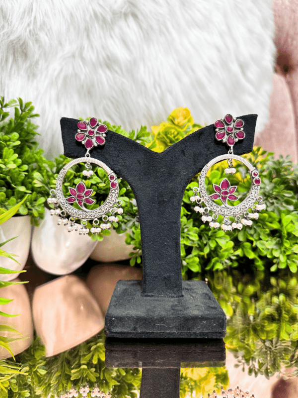 German Silver Rosy Earrings